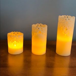 Flameless LED Wax Pillar Candles with Remote